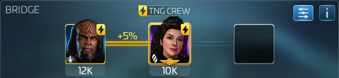Troi Worf and an empty utility slot
